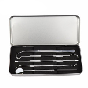 Ensemble d'examen dentaire de la meilleure qualité 5 pièces d'ensemble paquet de boîte en acier inoxydable Instruments chirurgicaux dentaires en acier inoxydable - Product Image 1