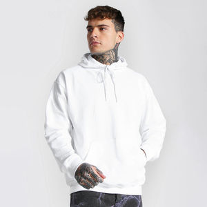 Ropa de calle personalizada 2025, ropa deportiva básica de fitness, jersey de manga larga mezclado de algodón, sudaderas con capucha estampadas de algodón para hombres - Product Image 1