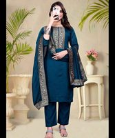 Salwar Kameez pakistanais Sonia pour femmes, robes prêtes à porter, ensembles pour filles, enfants et femmes, style vintage, longueur ras du sol, en lin crêpe, coupe trapèze, naturel