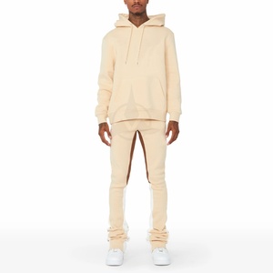 Vêtements de sport de qualité supérieure ensemble de survêtements évasés pour hommes Logo personnalisé 100% coton survêtement pour hommes Service OEM - Product Image 1