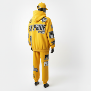 ชุดวอร์มผู้ชายแบบมีฮู้ด สไตล์ลำลอง ทรงปกติ สำหรับฤดูหนาว ผ้าฝ้ายฟลีซ 100%  สำหรับออกกำลังกาย เล่นกีฬา วิ่งจ๊อกกิ้ง พร้อมปักโลโก้ตามสั่ง - Product Image 2