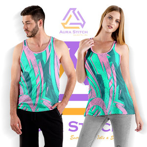 OEM personalizado 100% algodón sin mangas Muscle Tank Top para hombres de punto deporte Fitness gimnasio ropa Casual estampado patrón para correr - Product Image 1