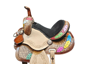 ชุดนักแข่งม้าหนังแท้คุณภาพพรีเมี่ยมอานม้าแบบตะวันตกและอังกฤษสำหรับขี่ม้า - Product Image 5