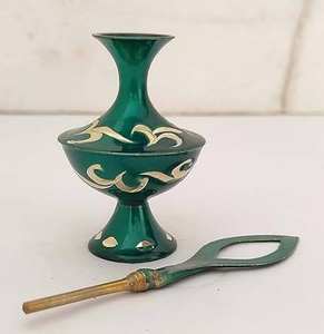 Porte-Kohl en laiton pur coloré, cadeau islamique, organisateur cosmétique pour poudre d'eye-liner arabe, décoration - Product Image 1