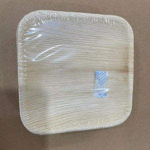 Assiettes jetables 100% compostables en feuille de palmier et bambou |   Assiettes en feuilles de palmier - Product Image 1