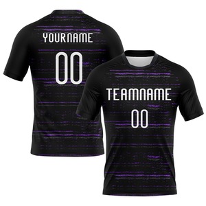 Venta al por mayor ropa deportiva Industria de ropa personalizada negro blanco-púrpura líneas brillantes sublimación uniforme de voleibol Jersey - Product Image 1