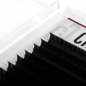 Extensions de cils coréennes CharmLash CC pour plateaux en plastique mixtes de 15-20 mm, cils en soie les plus foncés, boîtes d'emballage personnalisées, vente en gros - Product Image 1