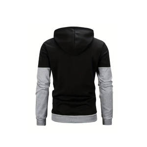 เสื้อฮู้ดผ้าฝ้าย100% น้ำหนักเบาสำหรับผู้ชายผ้าปักลายไซส์ใหญ่พิเศษสำหรับฤดูหนาวใส่สบายย้อมสีพื้น - Product Image 2