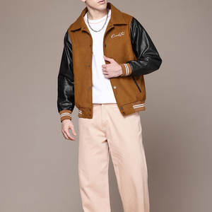 Veste Letterman pour hommes à séchage rapide de qualité fine à bas prix quantité en vrac patchs de broderie veste universitaire pour hommes - Product Image 3