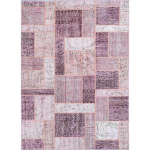 Tapis en laine noués à la main Provenance, rose et violet, patchwork rectangulaire classique pour la décoration de la maison et du salon, 9x12 rectangulaire - Product Image 1