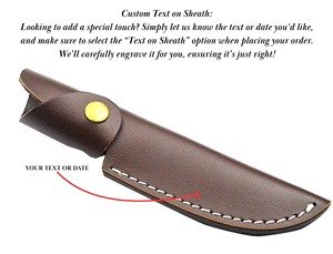 Cuchillo de caza de hoja fija personalizado de acero de Damasco Skinner con funda para actividades al aire libre de supervivencia Bushcraft - Product Image 6