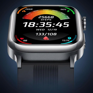 Montre connectée Sower avec écran AMOLED de 2,06 pouces, moniteur de fréquence cardiaque, étanche IP67, pour hommes et femmes, moniteur d'activité physique avec Bluetooth - Product Image 2