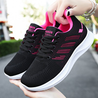 Chaussures de course pour hommes en tissu tissé respirant à lacets, confortables, décontractées, pour la randonnée et la marche