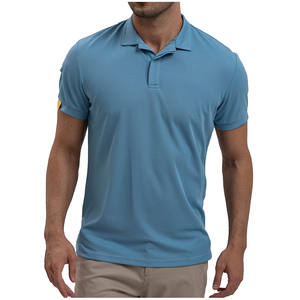 Polo de couleur unie avec logo personnalisé pour homme de grande taille, broderies personnalisées, golf, décontracté, en polyester uni vierge - Product Image 1