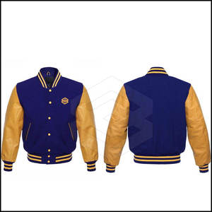 Chaquetas Letterman Profesionales de la Mejor Calidad, Ropa Casual para Hombre, Cálida para Invierno, Cuello Alto, Logotipo Frontal Personalizable, Proveedor de Pakistán - Product Image 3