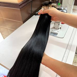 Extensiones de cabello humano vietnamita a granel 100 Virgen Remy Natural Wave Bone Extensiones de cabello liso Doble dibujado Proveedores de cabello crudo Lujo sedoso - Product Image 1