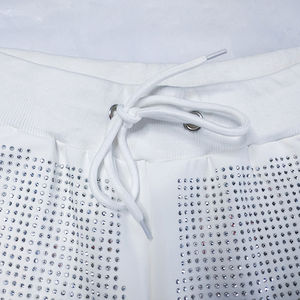 ชุดกีฬาพลอยเทียมมีซิปสำหรับผู้หญิงชุดวอร์ม2ชิ้นสำหรับวิ่งวิ่งออกกำลังกายโลโก้ตามสั่ง - Product Image 6