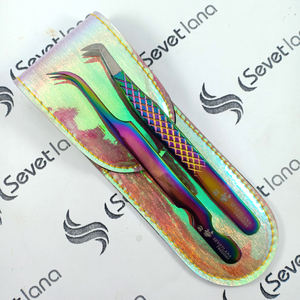 SEVETLANA - Ensemble professionnel de 3 pinces à épiler pour extensions de cils russes, qualité supérieure, dorées, pointues, emballage personnalisé, en acier inoxydable - Product Image 6