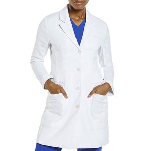 Batas de laboratorio de poliéster y algodón de punto personalizadas al por mayor para mujer, bata médica de enfermera de manga larga de alta calidad - Product Image 3