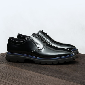 Chaussures Oxford en cuir de vachette pleine fleur avec talon amorti et design antidérapant, chaussures habillées pour hommes, chaussures en cuir - Product Image 2