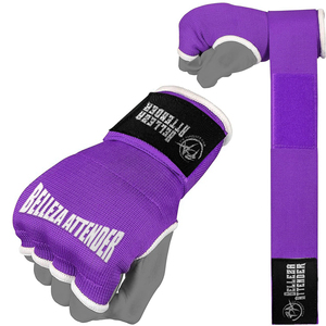 Gants de boxe réglables à demi-doigts avec sangle de poignet longue Équipement de protection en gel MMA en caoutchouc et coton - Product Image 1