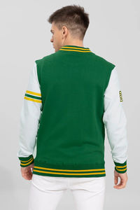 Vestes de baseball brodées en chenille de laine avec logo personnalisé pour hommes col à capuche d'hiver en tissu léger universitaire vintage à support haut - Product Image 2