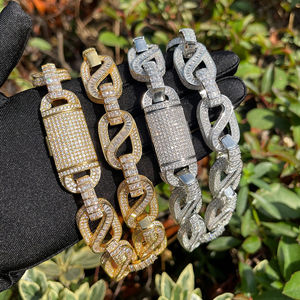 Los últimos accesorios de venta caliente hicieron diamantes de moissanita de Plata de Ley 925 con cadena cubana única y de estilo Hip Hop - Product Image 2