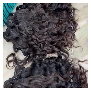 Extensiones de cabello rizado natural alineado con cutículas de precio más bajo Paquetes de cabello de templo sin procesar virgen de grado Remy barato - Product Image 5