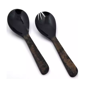 Cuchara para servir ensalada de cuerno de búfalo y cubiertos Cucharas clásicas premium y vajilla fina Cuchara para ensalada de cuerno - Product Image 6