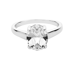 Swarowski 925 Silver Luxury <b>Ring</b> 10x8 Oval - Product Image 1