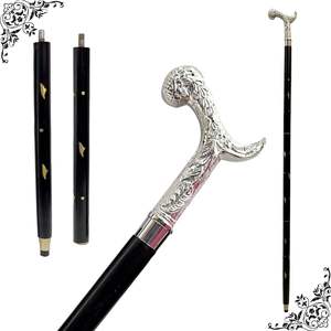 Canne de marche élégante en bois sculpté poignée en métal prix direct d'usine - Product Image 1