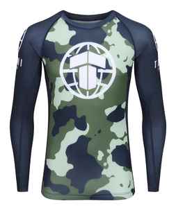 Custom Made Anti-UV <b>Rashguard</b> for MMA & <b>BJJ</b> | Personalized Compression Wear with Logo Breathable & Quick Dry Made in Pakistan - Product Image 1