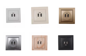 Venta caliente moderno de madera blanca de alta calidad 2A enchufe de pared USB 220V IP22 50/60Hz plástico ABS con 2 puertos USB Reino Unido EE. UU. Estándares DE LA UE - Product Image 2