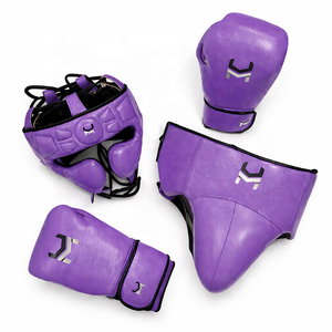 Kit de Boxeo OEM Personalizado Morado de Última Moda, Más Vendido, para Entrenamiento, Fabricado con Cuero Vacuno Genuino, Equipo de Artes Marciales Mixtas - Product Image 1