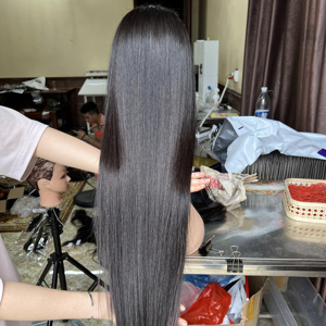 Vente chaude et prix de gros 2023 v partie os straight cheveux longs vietnam cheveux humains hd dentelle frontale perruque - Product Image 1