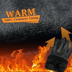 Gants d'hiver chauds en cuir pour temps froid à écran tactile du Pakistan - Product Image 2