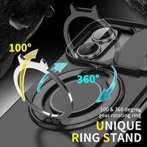 Custodia con Anello Magnetico Girevole e Protezione Fotocamera per Samsung Galaxy A37 5G, Rossa - Product Image 2