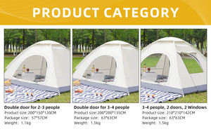 Configurazione rapida personalizzabile tenda da campeggio impermeabile resistente al vento antivento traspirante riparo all'aperto - Product Image 3