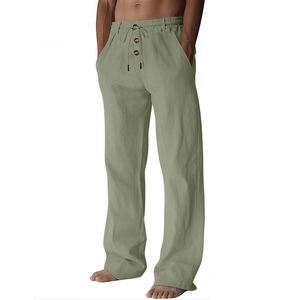 กางเกงสำหรับผู้ชายผ้าถักแนวสตรีทพิมพ์ลายโลโก้แบบกำหนดเองกางเกงวิ่งแบบซ้อนกับกระเป๋า - Product Image 1