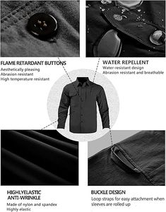 Top qualité hommes chemises tactiques respirant séchage rapide à manches longues chemise de pêche Protection solaire extérieur léger boutonné - Product Image 4