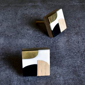 PERILLA DE HUESO Y RESINA Venta caliente Perillas de madera con color marrón personalizado en tamaño de forma central Hecho EN LA India Artículo - Product Image 6