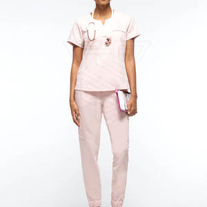 Offre spéciale Costumes de gommage d'allaitement avec logo personnalisé Uniformes hospitaliers économiques en spandex Vente en ligne - Product Image 1