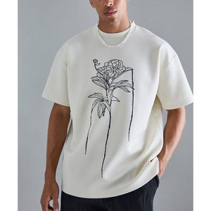 เสื้อยืดคอกลมผู้ชาย ผ้าถักเนื้อแน่น คุณภาพสูง สกรีนโลโก้แบรนด์ของคุณเอง ระบายอากาศได้ดี เป็นมิตรกับสิ่งแวดล้อม เหมาะสำหรับใส่ลำลองและออกกำลังกาย - Product Image 4