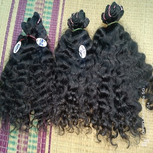 Pelo indio Remy rizado natural para trenzar y tejer material de cabello humano - Product Image 6