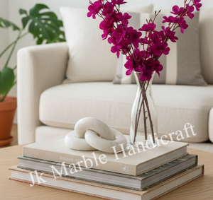 Best Price Wholesale High Quality Pure White Marble Chain Stone <b>Crafts</b> for Home Decor for <b>Desk</b> Decor Room Decor Beautiful Piece - Product Image 4
