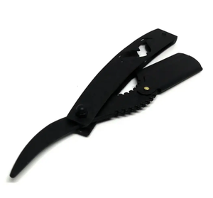 มีดโกนหนวดสำหรับผู้ชายมีดโกนหนวดที่โกนหนวดแบบขอบตรงด้ามจับทำจากสเตนเลส - Product Image 5