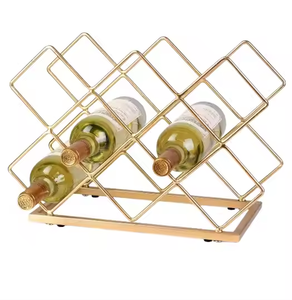 Estante de almacenamiento de vino de pie de Metal con acabado negro, soporte de botella de vino de Metal hecho a medida, estante de almacenamiento de decoración IMPEX - Product Image 6