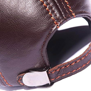 Casquettes en cuir véritable de baseball pour hommes, respirantes, classiques, chaudes, de haute qualité, réglables, nouvelle arrivée, casquettes en cuir d'hiver - Product Image 3