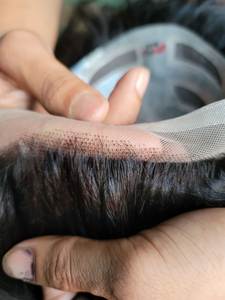 Wholesale High Quality MGM WB-103 Men's Straight Front <b>Wig</b> Transparent Remy <b>Human</b> <b>Hair</b> Prosthesis Replacement Units PU <b>Hair</b> - Product Image 5