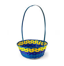 Petit panier en bambou fait à la main-peint couleurs personnalisées d'artisanat du Vietnam pour les chasses aux oeufs de Pâques décorations d'anniversaire - Product Image 3